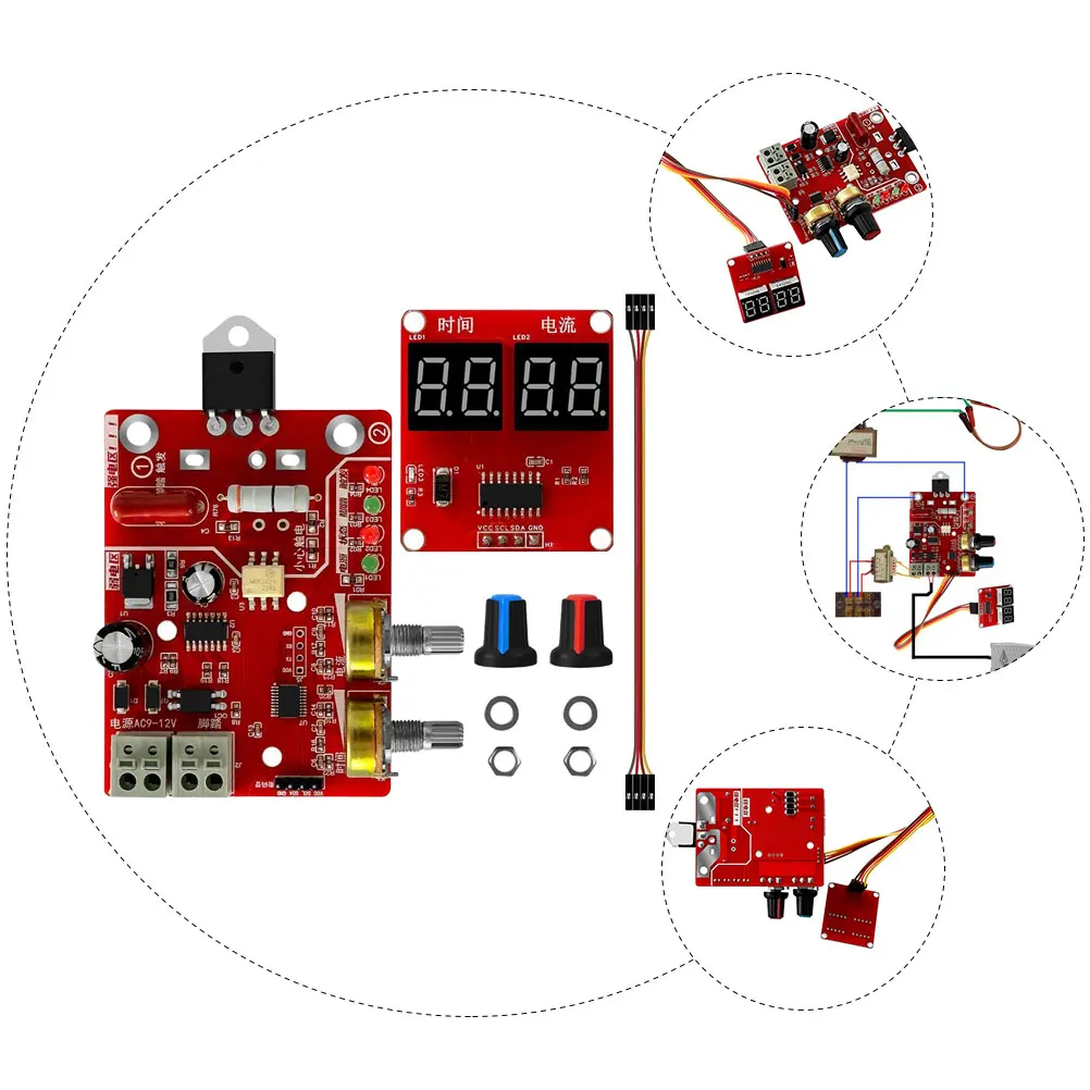 Digital Welder Control Panel 40A Adjustable Time Current Controller For Diy Spot Welding Machine High Stability Pcb Circuit
Digital Welder Control Panel 40A Adjustable Time Current Controller For Diy Spot Welding Machine High Stability Pcb Circuit