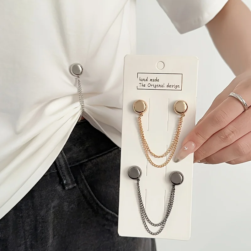 6-PCS T-Shirt Shortening Tool, Magnetic Clothing Adjustment Buckle, Tightening Button, Pants Hem Fixing Waist Tightening Button
6-PCS T-Shirt Shortening Tool, Magnetic Clothing Adjustment Buckle, Tightening Button, Pants Hem Fixing Waist Tightening Button
