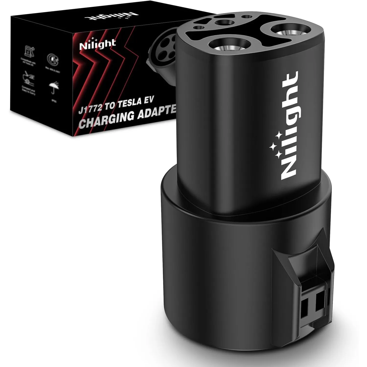 Nilight J1772 to Tesla Charging Adapter 80A 250AC, Compatible with Tesla Model 3, Y, S, X, Portable SAE J1772 EV Adapter for Tesla Owners
Nilight J1772 to Tesla Charging Adapter 80A 250AC, Compatible with Tesla Model 3, Y, S, X, Portable SAE J1772 EV Adapter for Tesla Owners