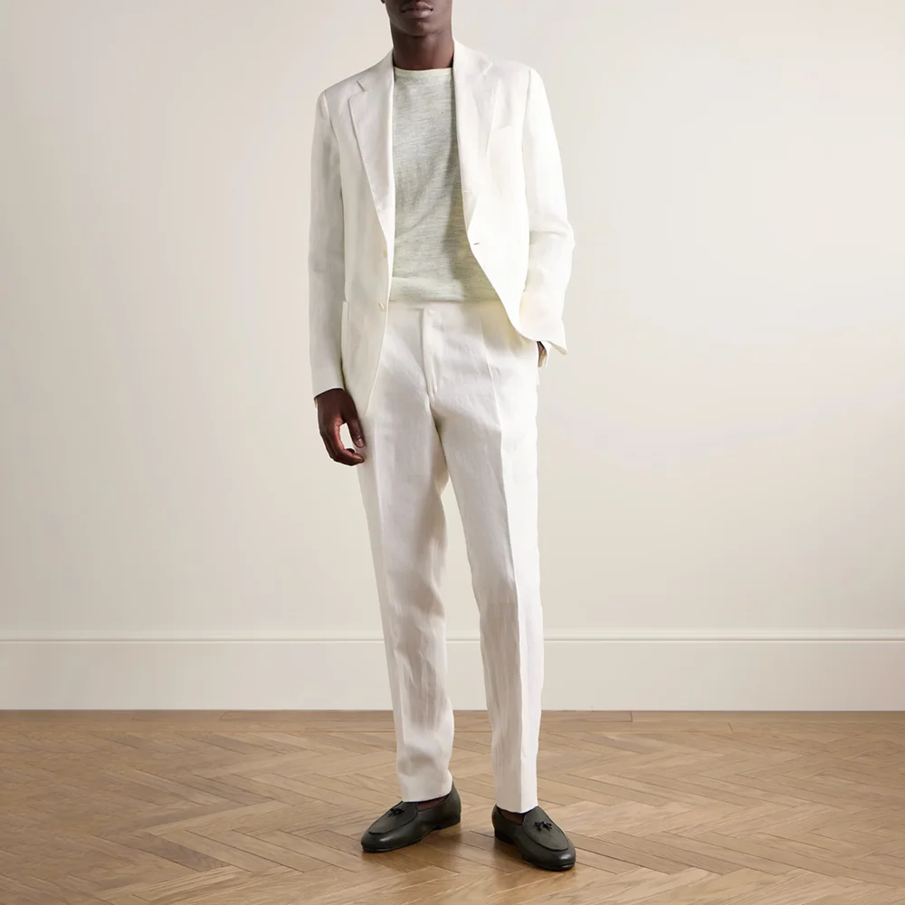 Fashion Linen Men Suits White High Quality Business Casual Office 2 Piece Chic Notch Lapel Single Breasted Groom Wedding Tuxedo
Fashion Linen Men Suits White High Quality Business Casual Office 2 Piece Chic Notch Lapel Single Breasted Groom Wedding Tuxedo