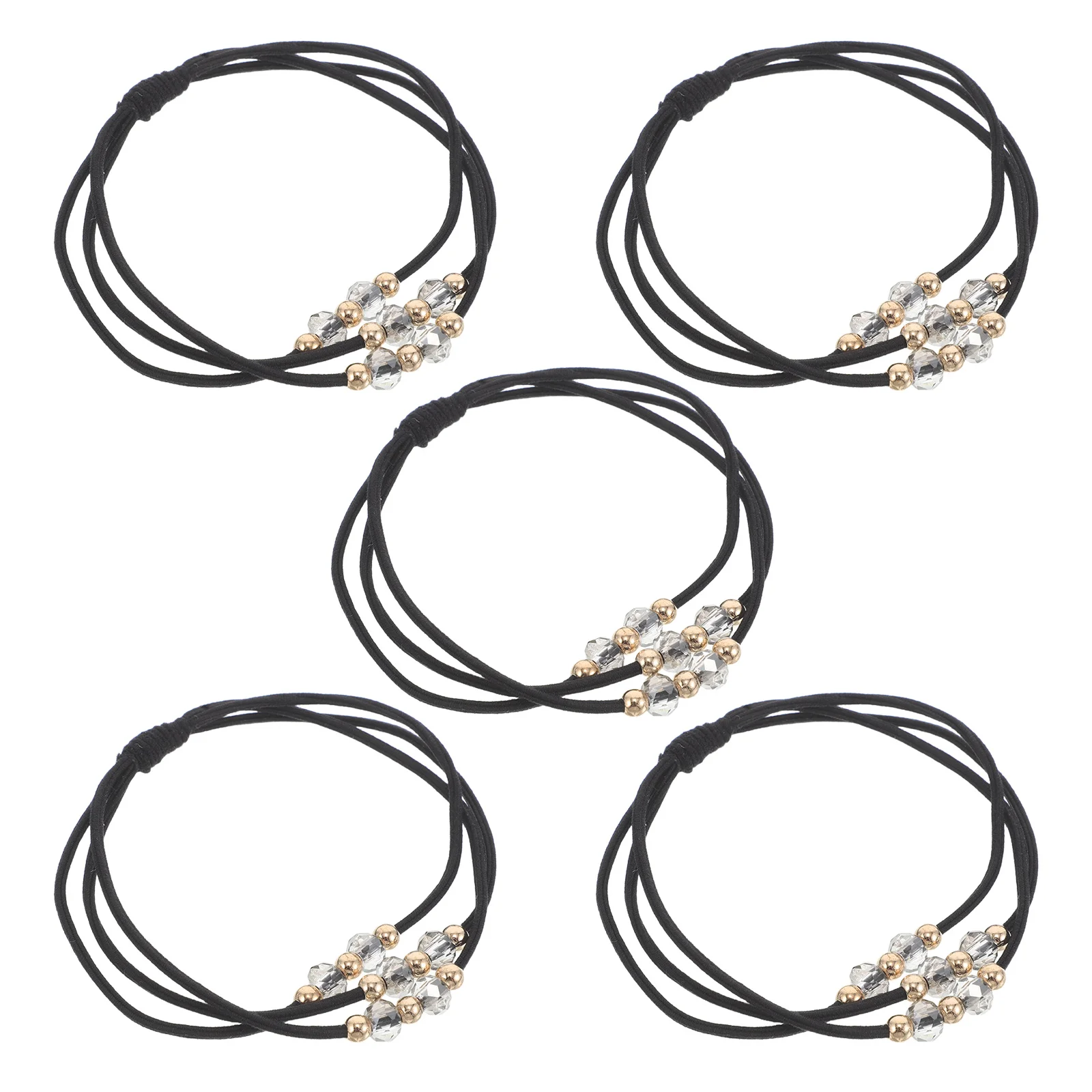 5 шт. стильных резинок для волос с бусинами, черные, с декоративными стразами, эластичные, для женщин, высокоэластичные держатели для хвоста, аксессуары
5 шт. стильных резинок для волос с бусинами, черные, с декоративными стразами, эластичные, для женщин, высокоэластичные держатели для хвоста, аксессуары