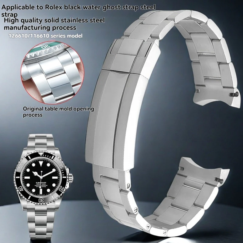 Ремешок для часов Rolex Black Green Water Ghost, стальной браслет 126610 116610316L из цельной нержавеющей стали, аксессуары для точной регулировки
Ремешок для часов Rolex Black Green Water Ghost, стальной браслет 126610 116610316L из цельной нержавеющей стали, аксессуары для точной регулировки