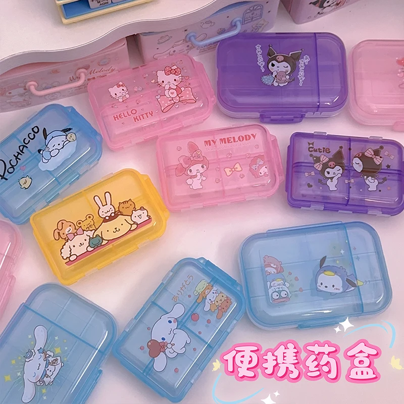 Kuromi Cartoon Small Medicine Box Kawaii Sanrio Anime My Melody Cinnamoroll Portable Mini Three Meals Storage Box Gift for Kids
Kuromi Cartoon Small Medicine Box Kawaii Sanrio Anime My Melody Cinnamoroll Portable Mini Three Meals Storage Box Gift for Kids