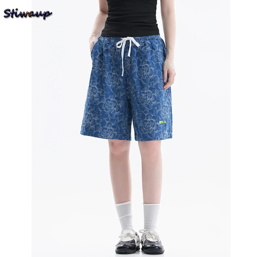 Shorts for Women Summer Blue 100 Cotton Crackle Jacquard Men's Shorts Y2k Unisex Loose Casual Breathable Short Pants Man Summer
Shorts for Women Summer Blue 100 Cotton Crackle Jacquard Men's Shorts Y2k Unisex Loose Casual Breathable Short Pants Man Summer