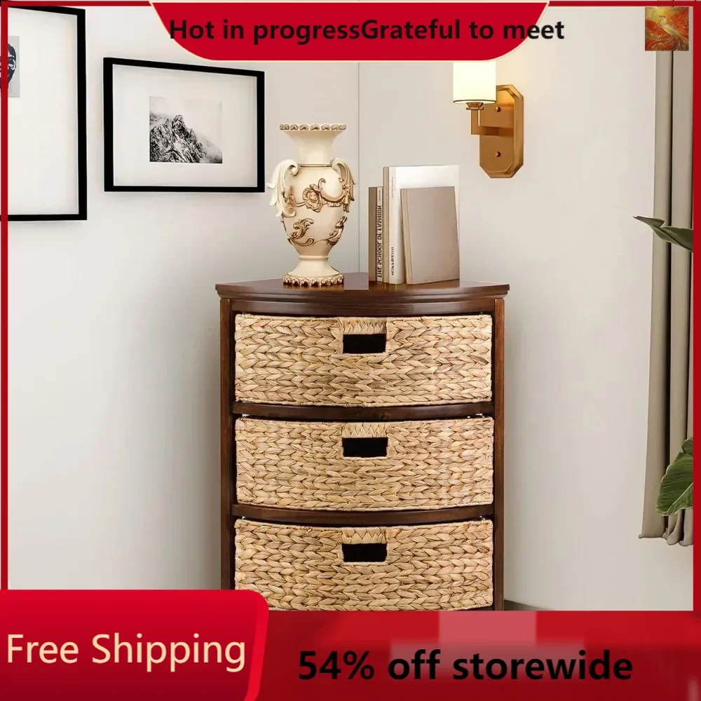 Hampton Meadows 3 Tier X-Side Corner Table Storage Cabinet with 3 Wicker Baskets, Walnut,14 D x 14 W x 25.5 H inches
Hampton Meadows 3 Tier X-Side Corner Table Storage Cabinet with 3 Wicker Baskets, Walnut,14 D x 14 W x 25.5 H inches