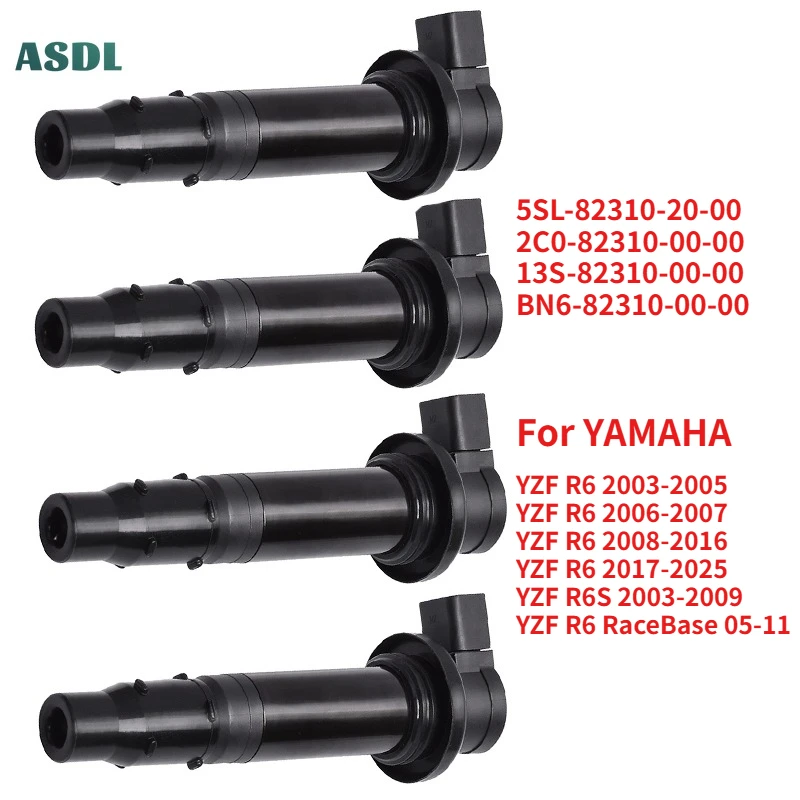 Motorcycle Ignition Coil Spark Plug Caps Replace For Yamaha YZF R6 YZF-R6 2003-2025 YZFR6S 2003-2009 YZFR6 RaceBase 2005-2011
Motorcycle Ignition Coil Spark Plug Caps Replace For Yamaha YZF R6 YZF-R6 2003-2025 YZFR6S 2003-2009 YZFR6 RaceBase 2005-2011