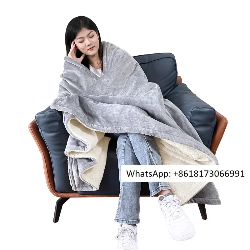 Thickened flannel shawl warm-up blanket, leg warming blanket, heating pad, multifunctional electric blanket
Thickened flannel shawl warm-up blanket, leg warming blanket, heating pad, multifunctional electric blanket