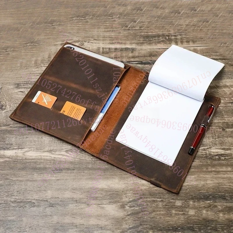 Retro Notebook Briefcase Folder B5 Document Book Cover Business Crazy Horse Leather Contract File Organizer
Retro Notebook Briefcase Folder B5 Document Book Cover Business Crazy Horse Leather Contract File Organizer