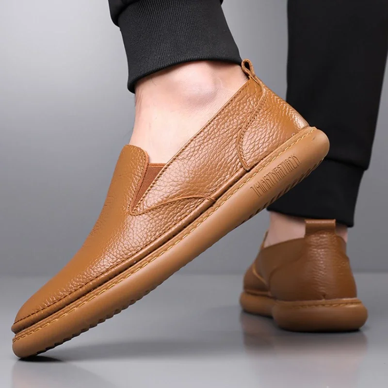 Pop Men's Genuine Cow Leather Slip-On Loafers Summer Comfortable Breathable Driving Outdoor Walking Casual Easy-On Lazy Shoes
Pop Men's Genuine Cow Leather Slip-On Loafers Summer Comfortable Breathable Driving Outdoor Walking Casual Easy-On Lazy Shoes