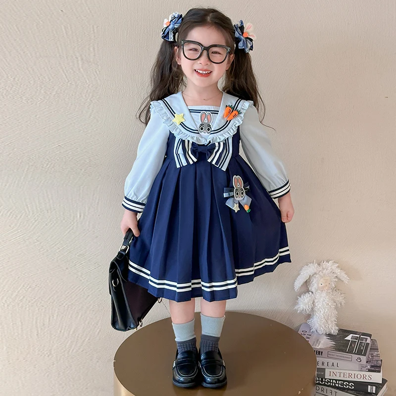 Disney Cartoon Long Sleeved Dress for Girls Korean Contrasting Color Square Neck Princess Dresses Autumn Children College Dress
Disney Cartoon Long Sleeved Dress for Girls Korean Contrasting Color Square Neck Princess Dresses Autumn Children College Dress