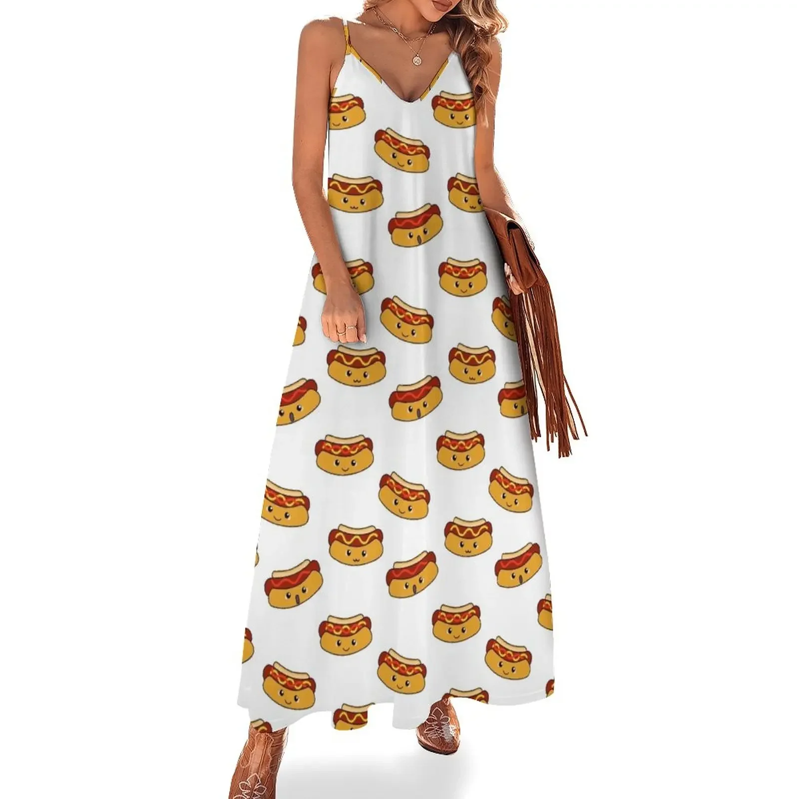 Hot Dogs party! Sleeveless Dress Elegant gowns women's elegant loose dresses Cocktail of dresses
Hot Dogs party! Sleeveless Dress Elegant gowns women's elegant loose dresses Cocktail of dresses