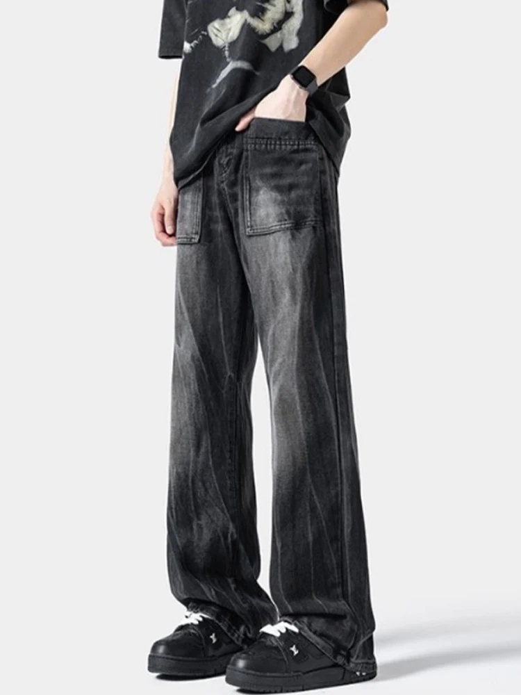 Мужские джинсы American Waed: стильные, свободные, прямого кроя, с принтом «молния», повседневные, длинные брюки, уличный стиль
Мужские джинсы American Waed: стильные, свободные, прямого кроя, с принтом «молния», повседневные, длинные брюки, уличный стиль