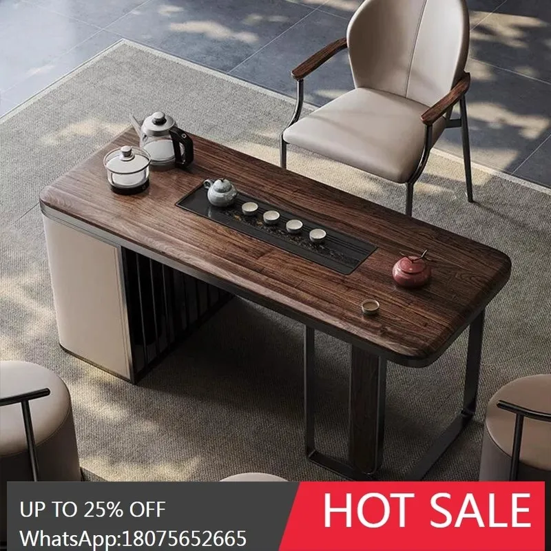 SGF North American Black Walnut Tea Table Small Tea Table New Chinese Style High-End Table and Chair Set 
SGF North American Black Walnut Tea Table Small Tea Table New Chinese Style High-End Table and Chair Set