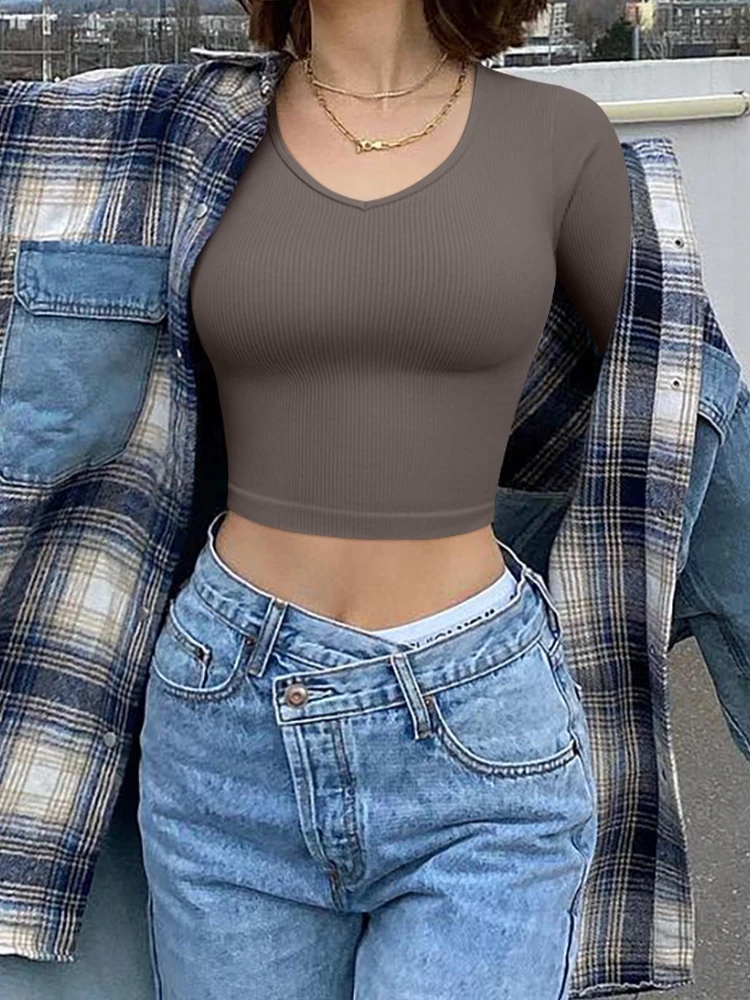 Yoga Tops Sexy Tight Crop T-Shirt Woman Long Sleeves Stretch Soft Females Tee Clothing Casual Sports Fitness Tourism Tee Shirt
Yoga Tops Sexy Tight Crop T-Shirt Woman Long Sleeves Stretch Soft Females Tee Clothing Casual Sports Fitness Tourism Tee Shirt