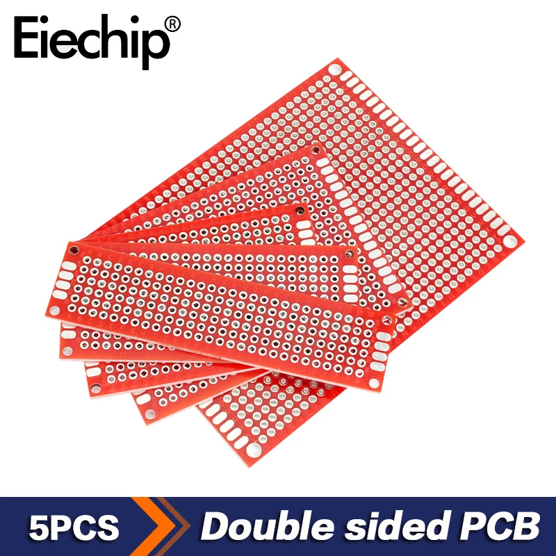 5PCS Double Side Prototype PCB diy electronics prototype board 2*8 3*7 4*6 5*7CM Universal Printed Circuit Board copper plate
5PCS Double Side Prototype PCB diy electronics prototype board 2*8 3*7 4*6 5*7CM Universal Printed Circuit Board copper plate