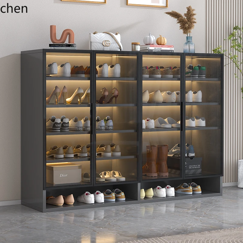 ZML glass door transparent light luxury shoe cabinet household large capacity multi-layer entrance integrated against the wall
ZML glass door transparent light luxury shoe cabinet household large capacity multi-layer entrance integrated against the wall