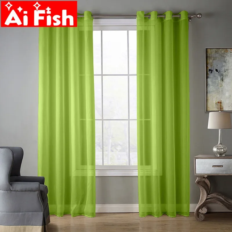 Green European and American style Window Screening Solid Door Curtains Drape Panel Sheer Tulle For Living Room AP184#30
Green European and American style Window Screening Solid Door Curtains Drape Panel Sheer Tulle For Living Room AP184#30