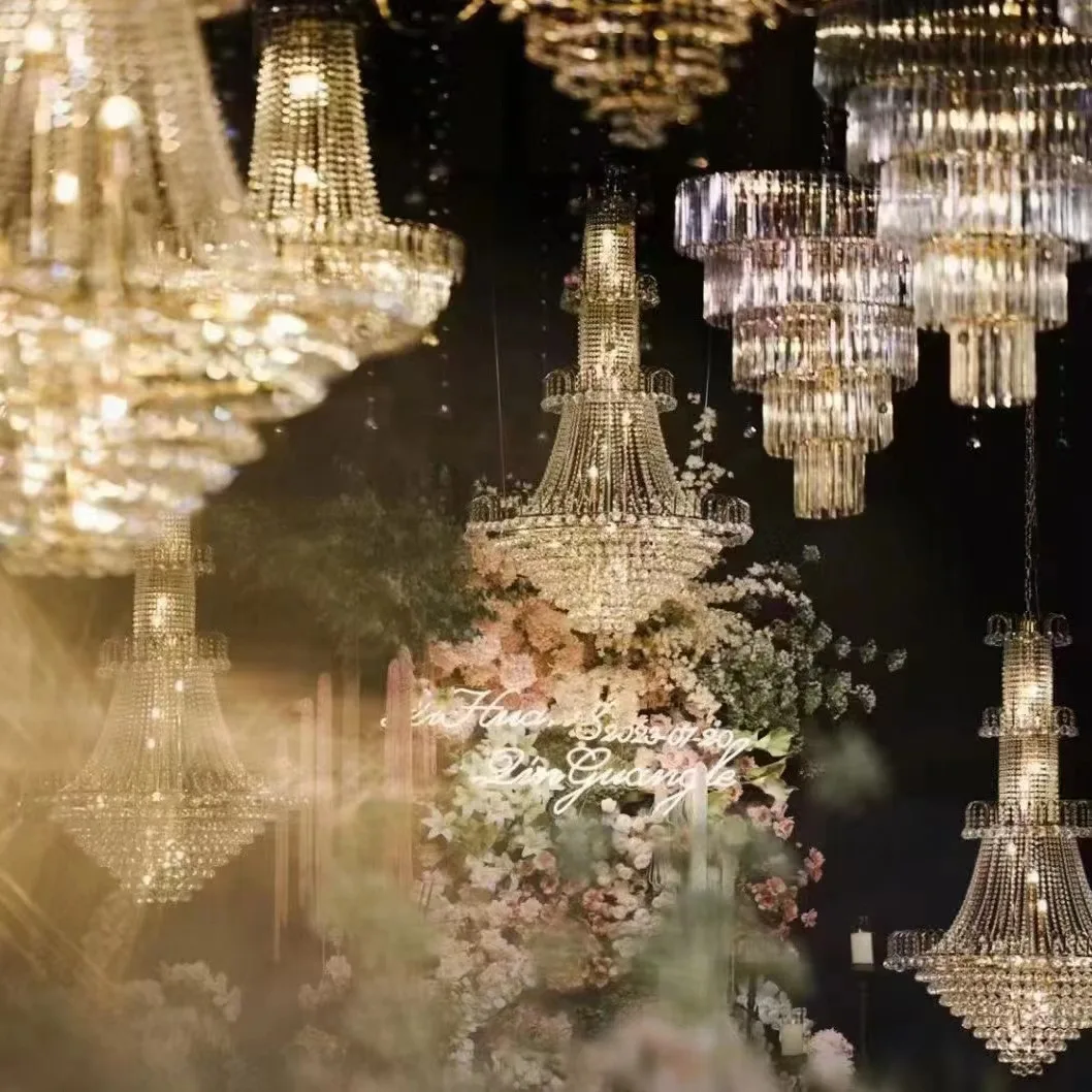 European Wedding Chandelier Metal Ceiling Decoration, Outdoor Hotel Acrylic Decoration
European Wedding Chandelier Metal Ceiling Decoration, Outdoor Hotel Acrylic Decoration