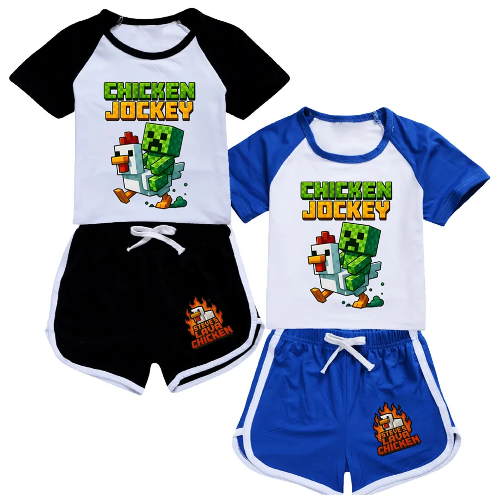 Summer Chicken Jockey Kid Pajamas 2 Pcs Children Suit Top Tees Shorts Set Clothing Boy Toddler Steve's Lava Chicken Pajamas Sets
Summer Chicken Jockey Kid Pajamas 2 Pcs Children Suit Top Tees Shorts Set Clothing Boy Toddler Steve's Lava Chicken Pajamas Sets