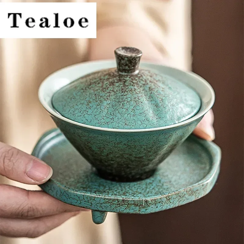 Chinese Kiln Fambe Ceramic Gaiwan Office Teacup Tea Maker Tea Tureen Tea Bowl Handmade Kallaite Teaware Accessories Drinkware
Chinese Kiln Fambe Ceramic Gaiwan Office Teacup Tea Maker Tea Tureen Tea Bowl Handmade Kallaite Teaware Accessories Drinkware