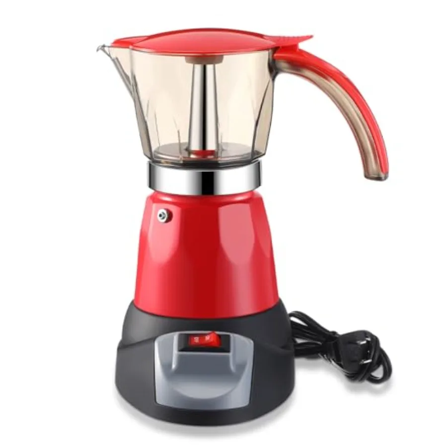 Electric Espresso Maker Transparent Coffee Maker Electric Moka Pot Portable Aluminum Espresso Machine Italian Moka Pot with Det
Electric Espresso Maker Transparent Coffee Maker Electric Moka Pot Portable Aluminum Espresso Machine Italian Moka Pot with Det