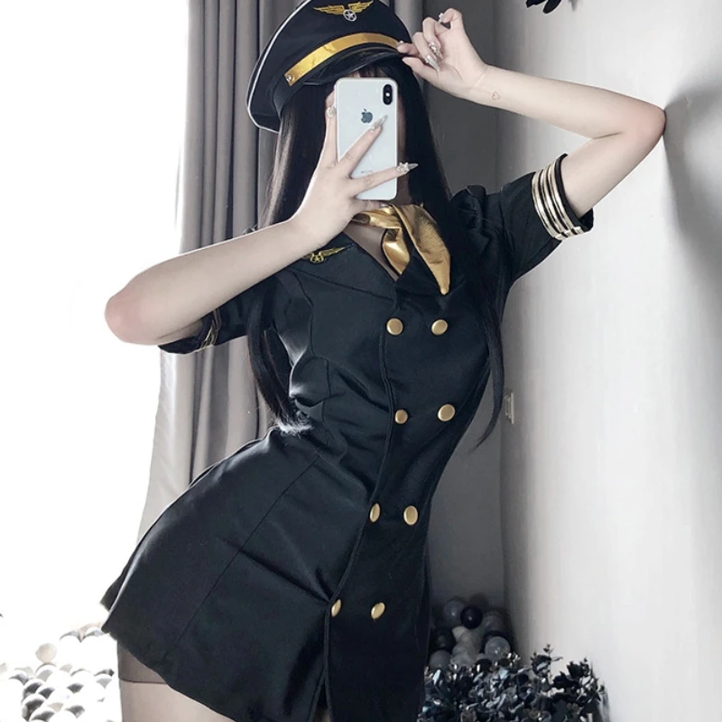 Sexy underwear sexy policewoman one-piece flight attendant uniform seductive set cosplay role play L567
Sexy underwear sexy policewoman one-piece flight attendant uniform seductive set cosplay role play L567