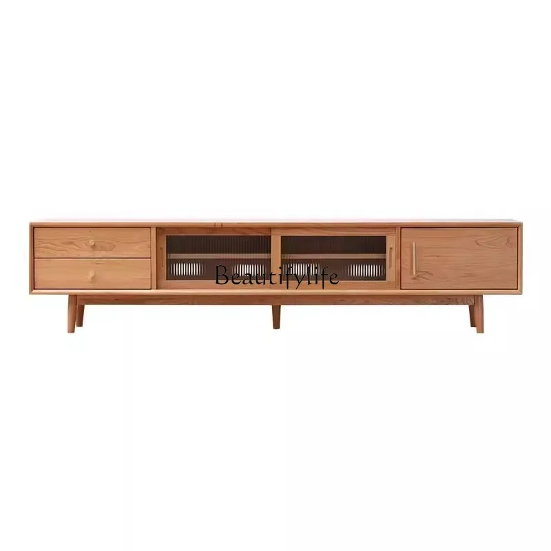 Nordic Cherry Green TV Cabinet Household Solid Wood Small Apartment Living Room Locker
Nordic Cherry Green TV Cabinet Household Solid Wood Small Apartment Living Room Locker