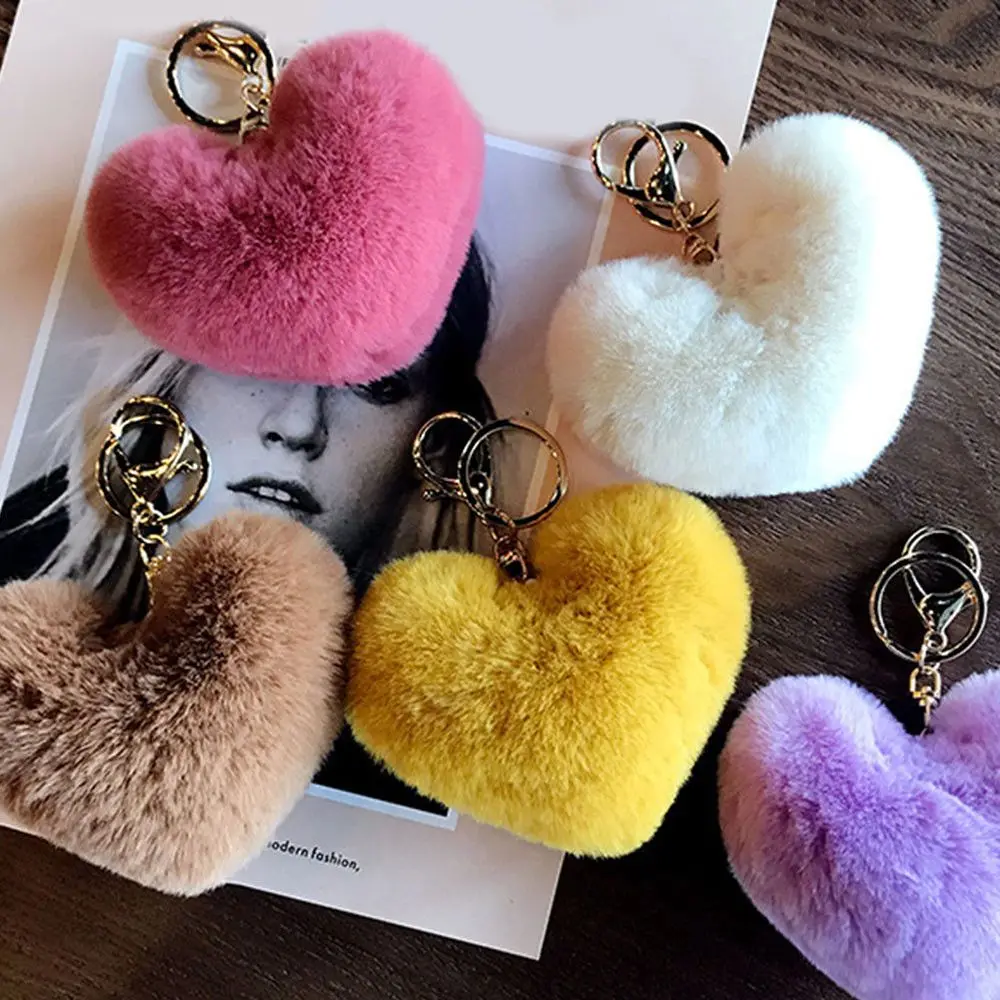 Trendy Handbag Accessories Soft Bag Pendants Fake Rabbit Fur Pompom Keychain Keyring Heart Shape
Trendy Handbag Accessories Soft Bag Pendants Fake Rabbit Fur Pompom Keychain Keyring Heart Shape