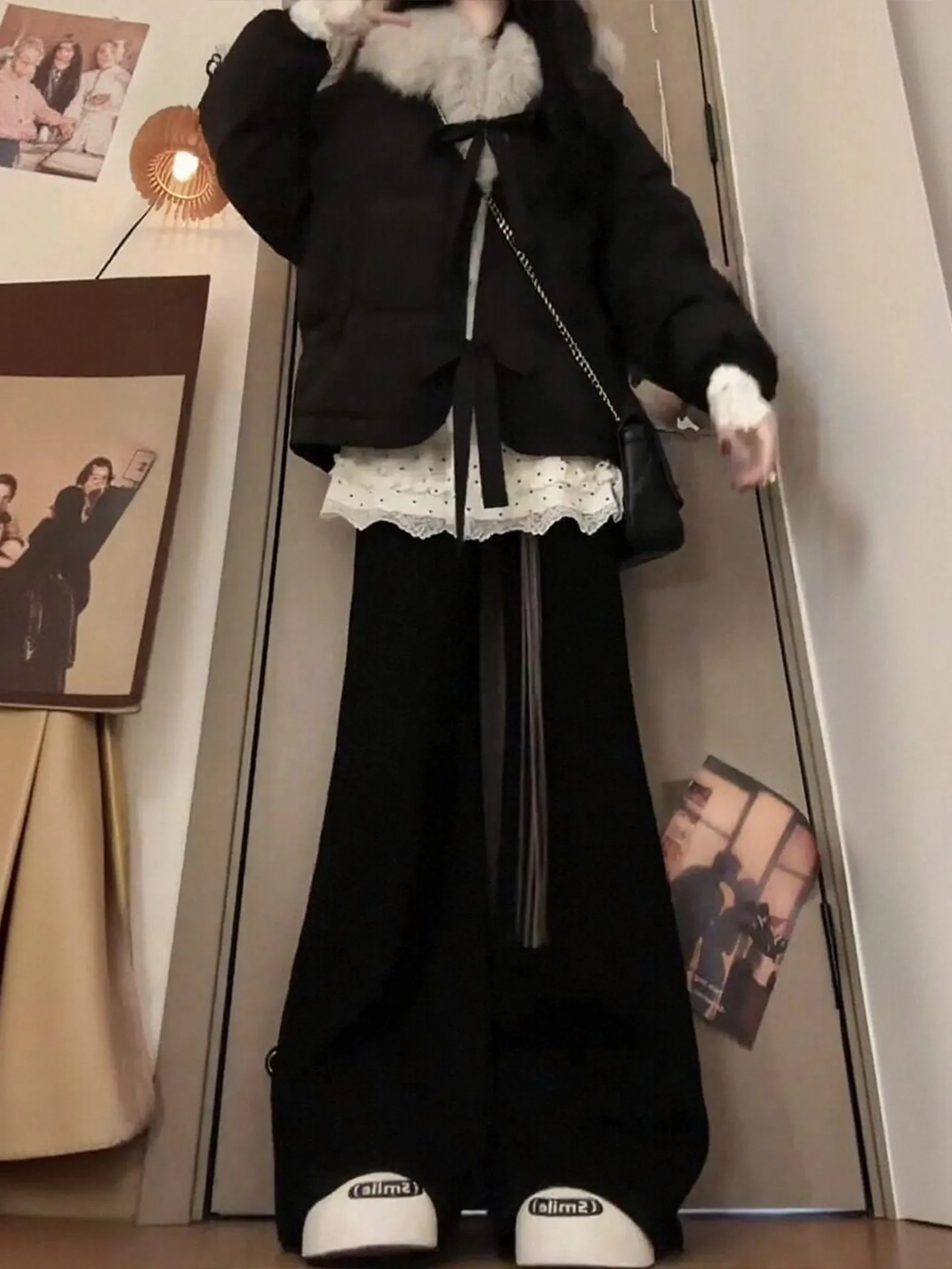 Winter Faion plus Size Women's Bla Cotton Jaet And Flared Pants Tee Piece Set Warm Casual Sle High Waist Trousers
Winter Faion plus Size Women's Bla Cotton Jaet And Flared Pants Tee Piece Set Warm Casual Sle High Waist Trousers