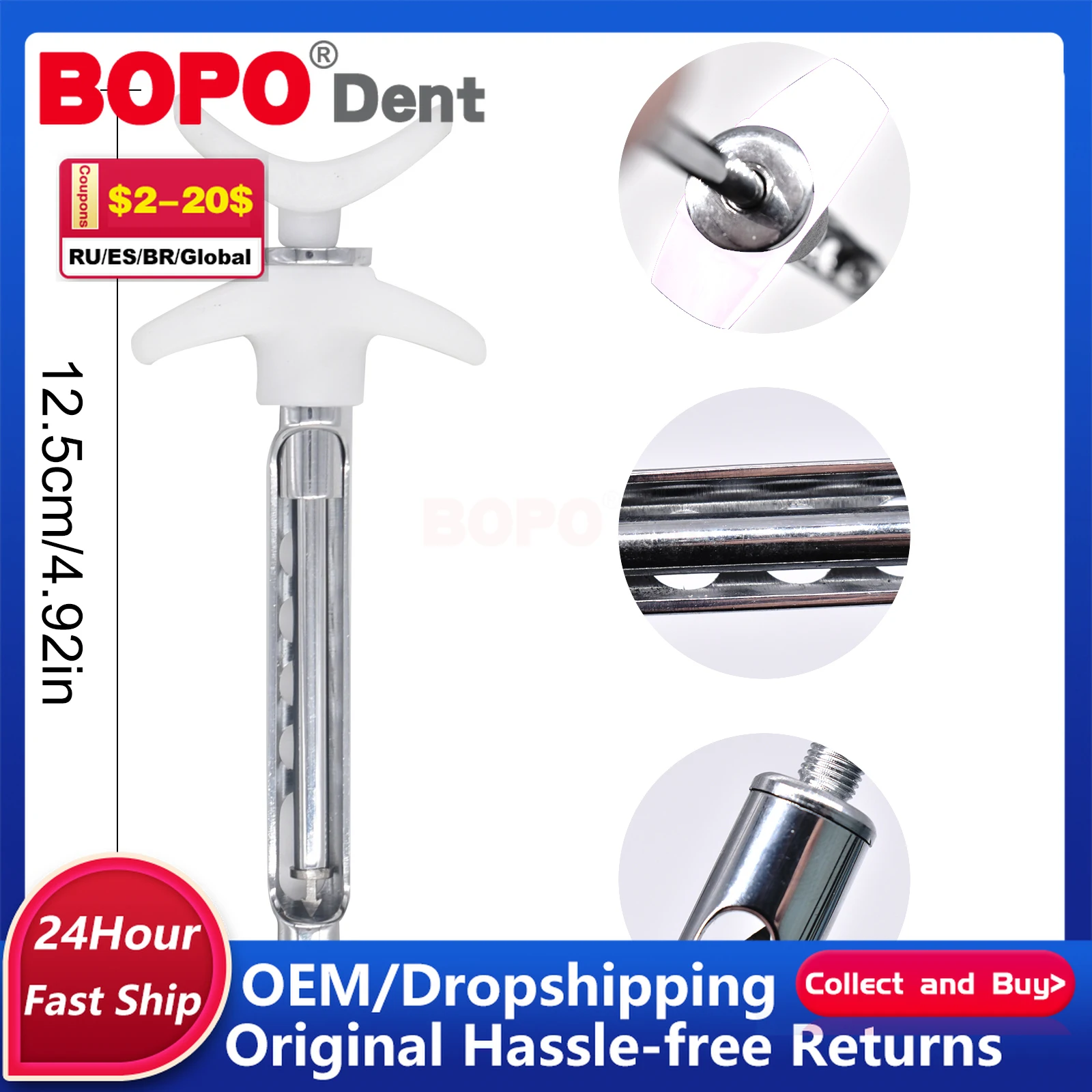 1 piece Dental Steel Aspirating Syringe Instruments Intraligamental Syringe Dental Surgical Implant Tool Dental Stainless
1 piece Dental Steel Aspirating Syringe Instruments Intraligamental Syringe Dental Surgical Implant Tool Dental Stainless