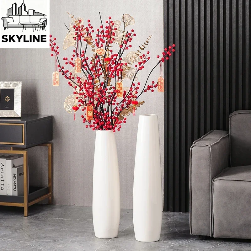Modern ceramic vases household flower vase for courtyard simple creative bright glazed floor-standing vase for room decoration
Modern ceramic vases household flower vase for courtyard simple creative bright glazed floor-standing vase for room decoration