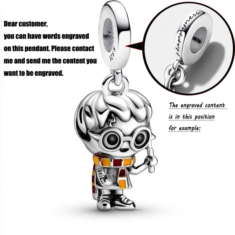 Стерлингового серебра 925 пробы в стиле Desiney Magic Boy, подвеска с индивидуальной гравировкой, оригинальный браслет, подвеска «сделай сам», для женщин, ювелирные изделия
Стерлингового серебра 925 пробы в стиле Desiney Magic Boy, подвеска с индивидуальной гравировкой, оригинальный браслет, подвеска «сделай сам», для женщин, ювелирные изделия