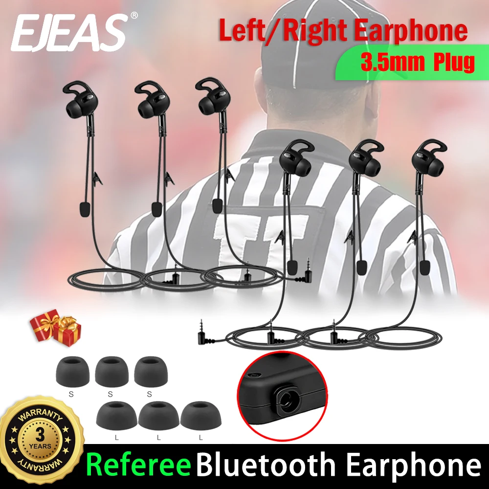 1/3 Piece Handsfree Referee Intercom Headset Full Duplex In-ear Earphones For EJEAS V6C V4C FBIM 3.5mm Jack
1/3 Piece Handsfree Referee Intercom Headset Full Duplex In-ear Earphones For EJEAS V6C V4C FBIM 3.5mm Jack