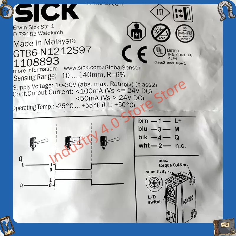 New photoelectric switch GTB6-N1212S97 in box GTB6-N1211S97
New photoelectric switch GTB6-N1212S97 in box GTB6-N1211S97