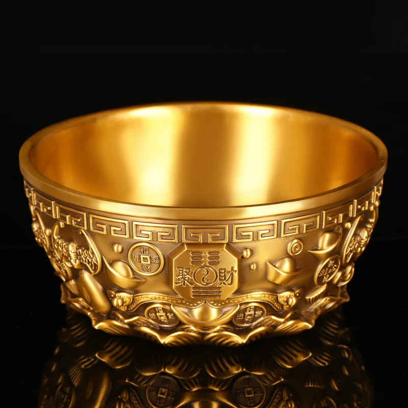 Brass Treasure Basin Decor Piece Five Blessings Money Saving Living Room Office Shop Decor
Brass Treasure Basin Decor Piece Five Blessings Money Saving Living Room Office Shop Decor