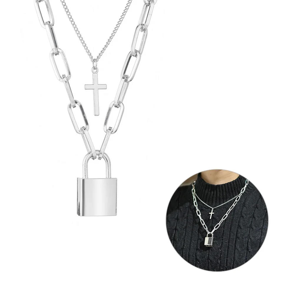 Necklace Women's Stainless Steel Pendants Rosary Chain Woman Jewelry for Girls Punk Double-Layers The Necklaces
Necklace Women's Stainless Steel Pendants Rosary Chain Woman Jewelry for Girls Punk Double-Layers The Necklaces