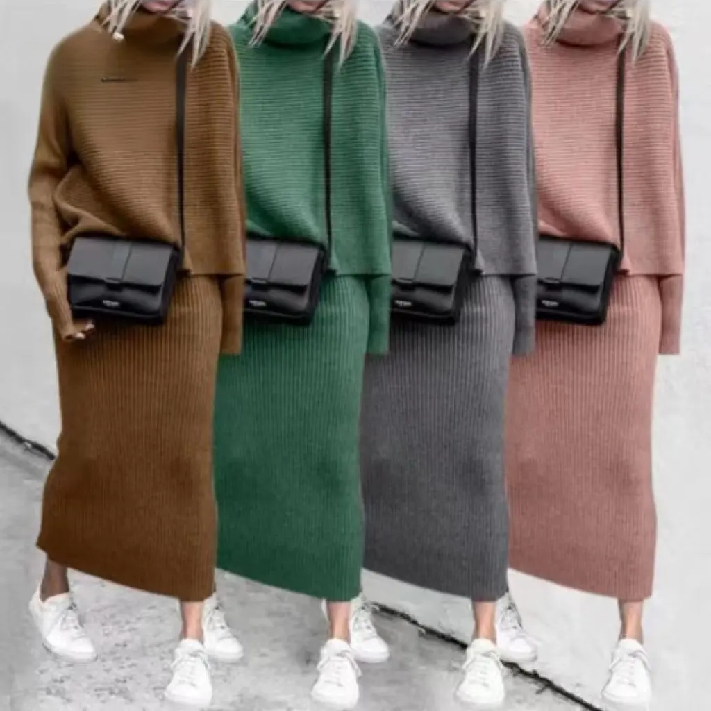 Women's Casual Loose Fashion Dress Two-Piece Set Suit Autumn European American Style Sweater Wholesale
Women's Casual Loose Fashion Dress Two-Piece Set Suit Autumn European American Style Sweater Wholesale