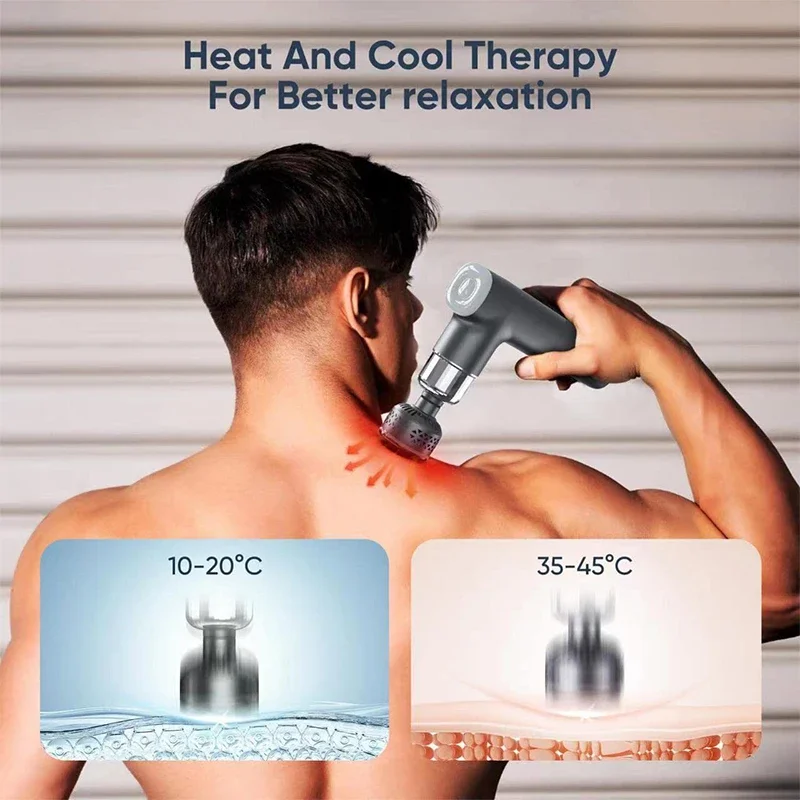Smart Fascia Gun Massager Electric Booster Massage Gun for Body Massage Relaxation Cold Hot Compress Fitness Muscle Pain Relie
Smart Fascia Gun Massager Electric Booster Massage Gun for Body Massage Relaxation Cold Hot Compress Fitness Muscle Pain Relie