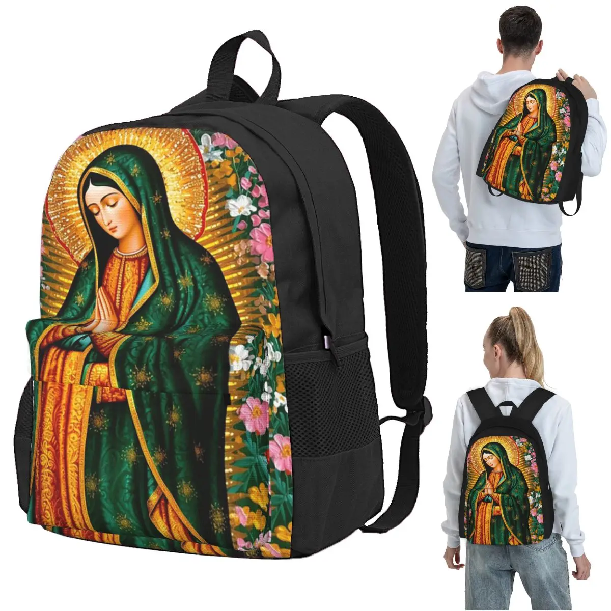 Our Lady Of Guadalupe Virgin Mary Mexican Backpack Student BookBag Kids School Bag Laptop Shoulder Bags for Boys Girls
Our Lady Of Guadalupe Virgin Mary Mexican Backpack Student BookBag Kids School Bag Laptop Shoulder Bags for Boys Girls