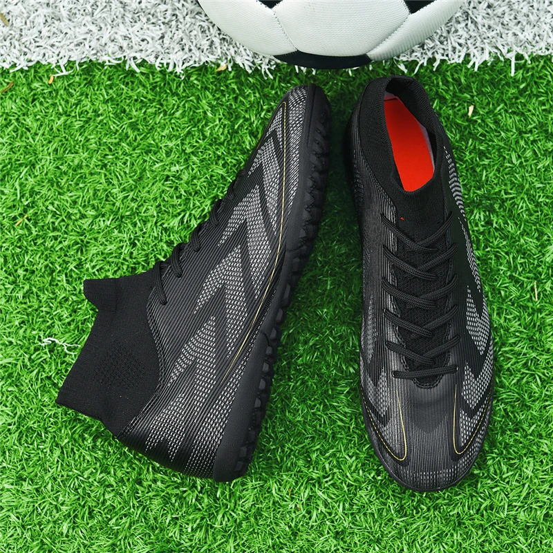 A pair of youth high top turf stud football cleats purple gradient mesh anti-slip for artificial grass training HS-M2609
A pair of youth high top turf stud football cleats purple gradient mesh anti-slip for artificial grass training HS-M2609