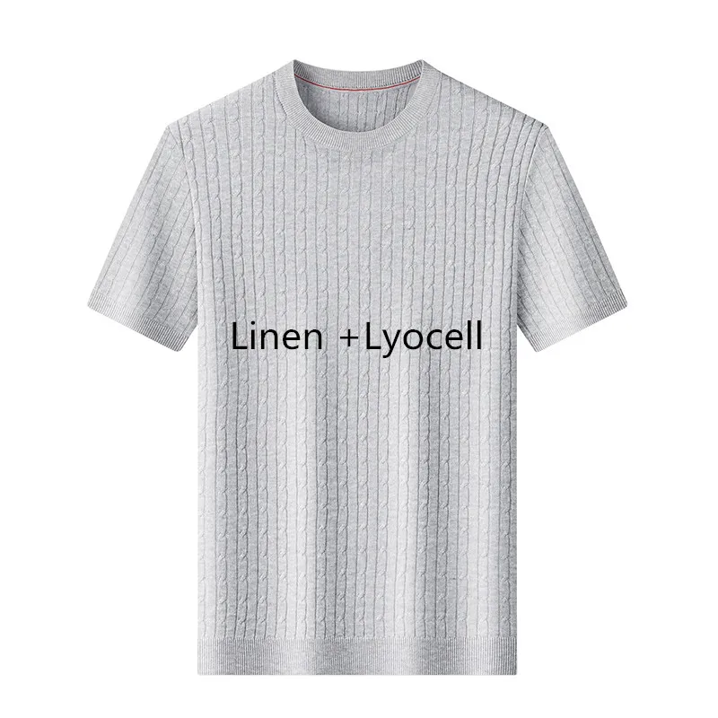 Good Breathable Linen Knitwear Men Spring Summer Trendy Twisted Thin Knitting Shirt Short Sleeve Lyocell Knit Clothes Slim Tops
Good Breathable Linen Knitwear Men Spring Summer Trendy Twisted Thin Knitting Shirt Short Sleeve Lyocell Knit Clothes Slim Tops
