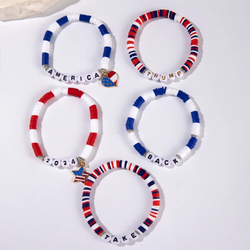5 pcs Trump 2024 Take America Back Bracelet Trump 2024 Stretch Bracelet Trump Support Bracelet for Women Men
5 pcs Trump 2024 Take America Back Bracelet Trump 2024 Stretch Bracelet Trump Support Bracelet for Women Men