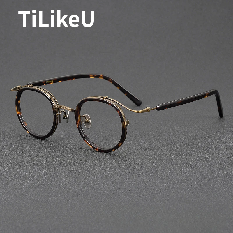 Japan Handmade Round Glasses Frames Brand Men Retro Acetate Myopia Glasses Frames New Pure Titanium Optical Eyeglasses for Women
Japan Handmade Round Glasses Frames Brand Men Retro Acetate Myopia Glasses Frames New Pure Titanium Optical Eyeglasses for Women