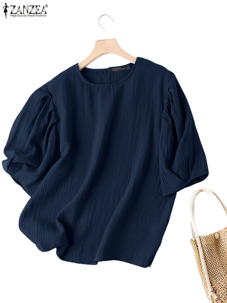ZANZEA Fashion Solid Color Women Blouse 2025 Summer Korean Tunic Tops O-Neck Casual Half Sleeve Loose Shirts Elegant Blusas
ZANZEA Fashion Solid Color Women Blouse 2025 Summer Korean Tunic Tops O-Neck Casual Half Sleeve Loose Shirts Elegant Blusas