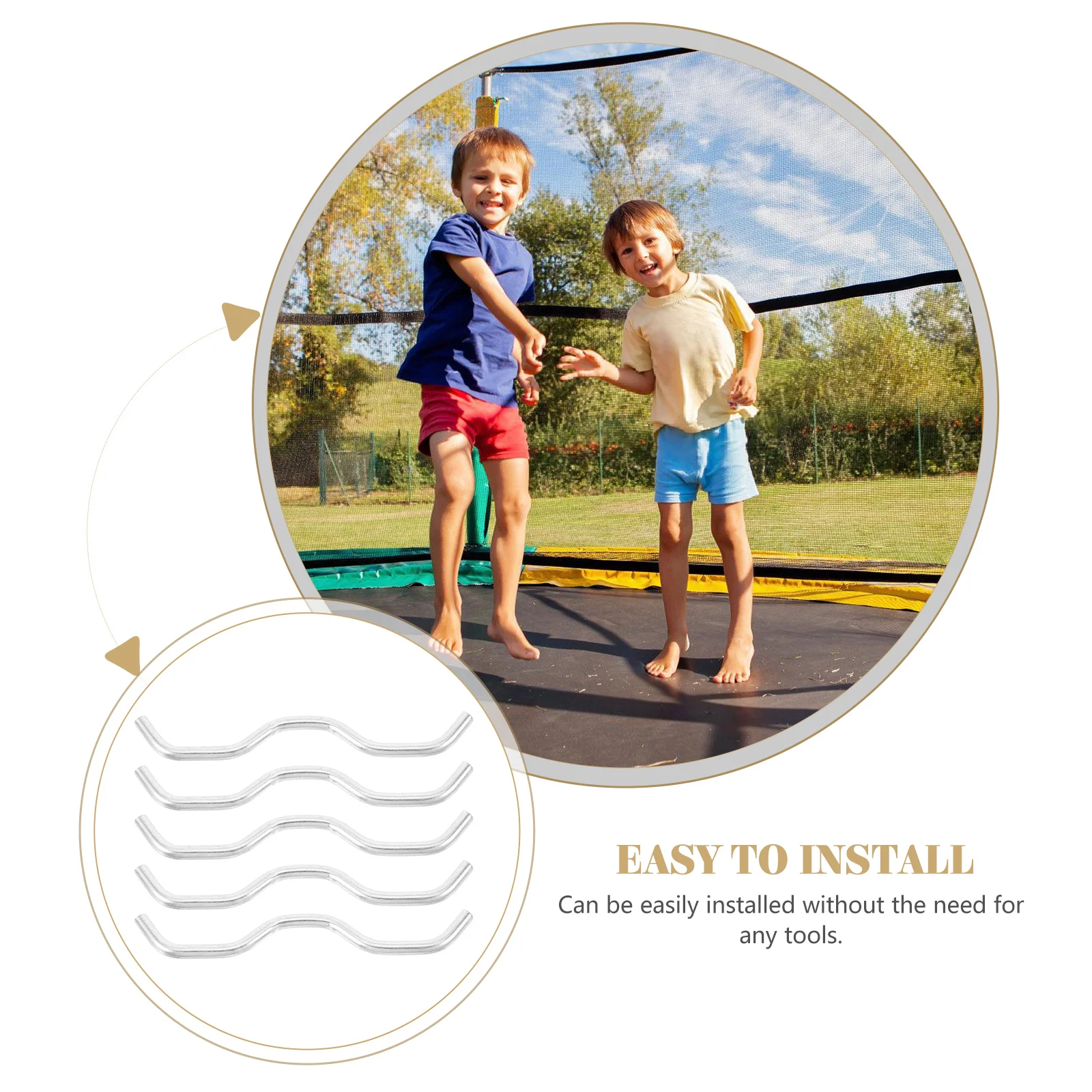 5pcs Trampoline Connector Buckles Galvanized Steel Durable Safety Lock Outdoor Jumping Reusable Replacement Parts Metal
5pcs Trampoline Connector Buckles Galvanized Steel Durable Safety Lock Outdoor Jumping Reusable Replacement Parts Metal