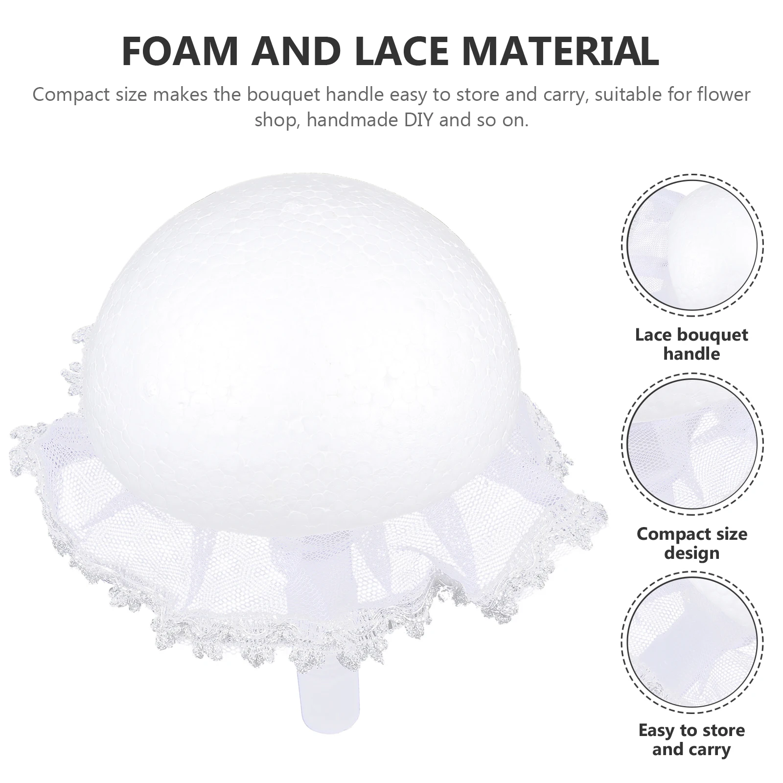 Bouquet Holder Wedding Bridal Foam Plastic Lace Decor Artificial Flowers Fresh Flower Arrangement Supplies Craft Materials
Bouquet Holder Wedding Bridal Foam Plastic Lace Decor Artificial Flowers Fresh Flower Arrangement Supplies Craft Materials