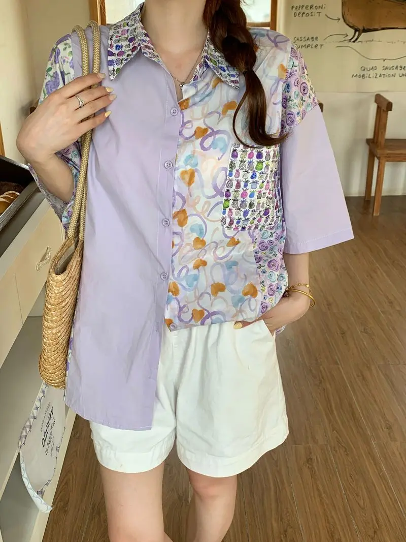 Casual Floral Print Shirt Women's plus Size Cover up Slimming Top Color Block Korean Style Breathable Comfortable Summer Oute...
Casual Floral Print Shirt Women's plus Size Cover up Slimming Top Color Block Korean Style Breathable Comfortable Summer Oute...