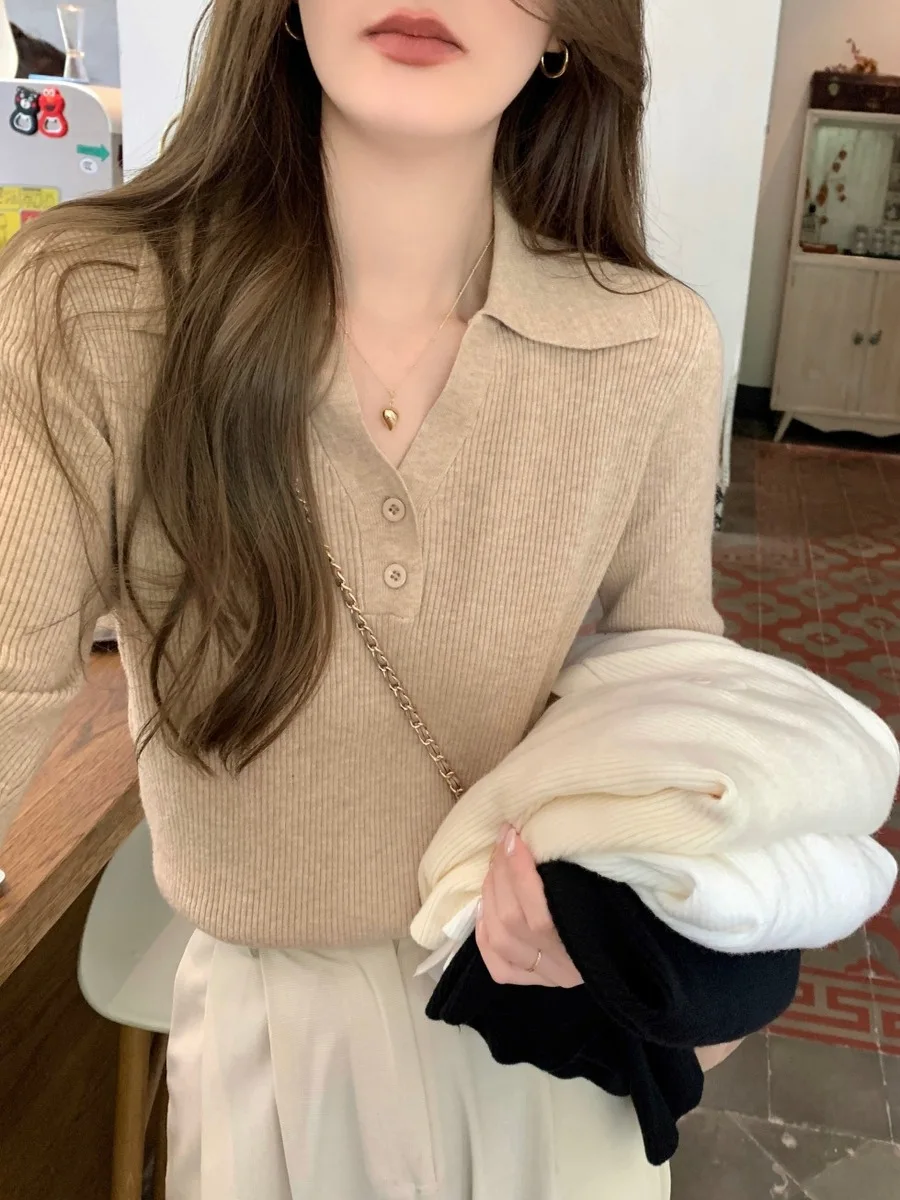Slim Fit Long Sleeve Neck Knitwear Soft Thin Outerwear Top for Women Commute Pure Color Crew Neck Pullover Sweatshirt
Slim Fit Long Sleeve Neck Knitwear Soft Thin Outerwear Top for Women Commute Pure Color Crew Neck Pullover Sweatshirt