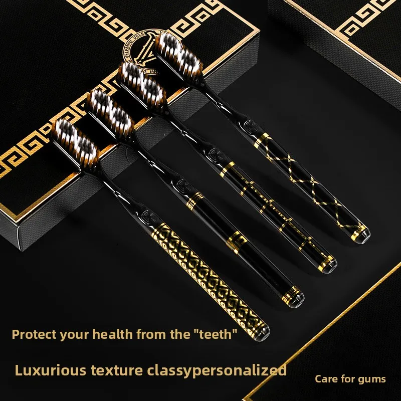 Набор зубных щеток Black Gold Double Mountain Type Long Head: ультратонкие мягкие щетинки для эффективной чистки, подарочная упаковка
Набор зубных щеток Black Gold Double Mountain Type Long Head: ультратонкие мягкие щетинки для эффективной чистки, подарочная упаковка