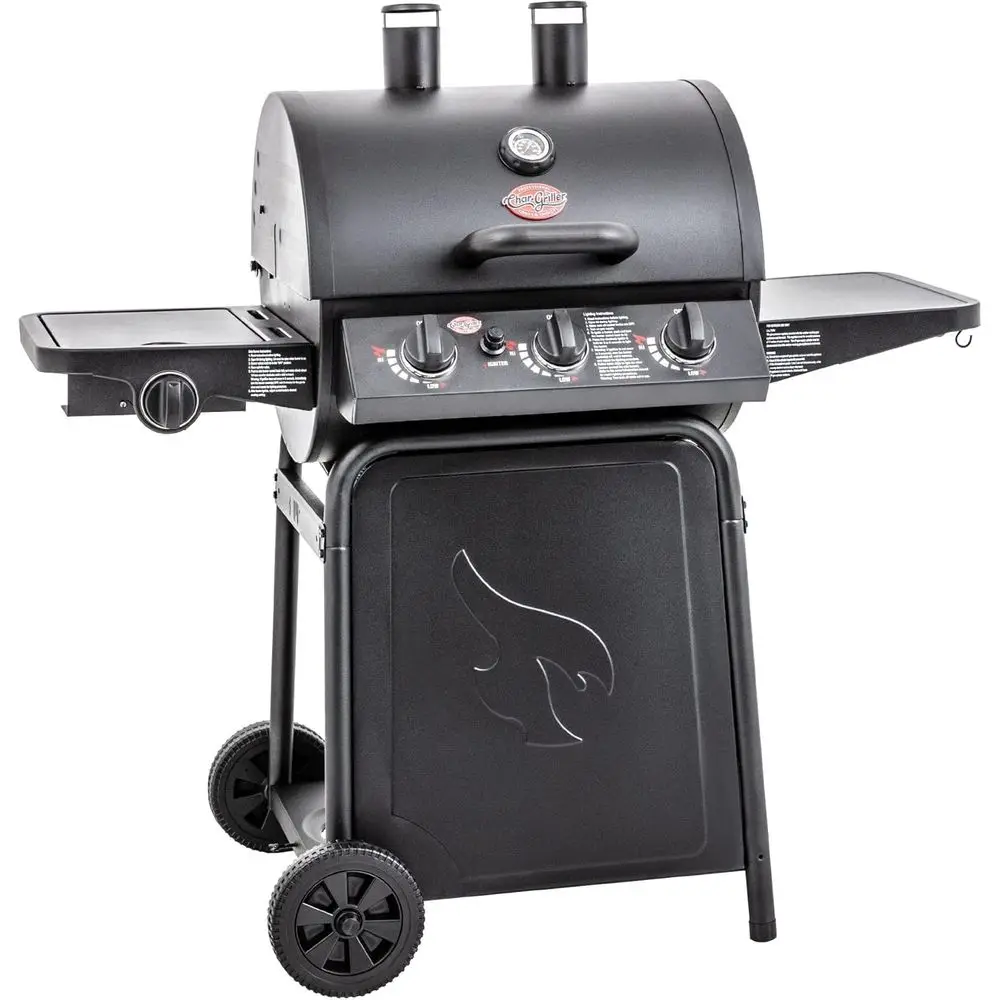 Grillin' Pro 3-Burner Propane Gas Grill in Black with 40,800 , Cast Iron Grates and Warming Racks, 630 Cooking Square Inches, el
Grillin' Pro 3-Burner Propane Gas Grill in Black with 40,800 , Cast Iron Grates and Warming Racks, 630 Cooking Square Inches, el